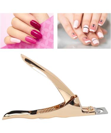 Nail Tip Clipper Portable Nail Tip Cutter U Shape Wide Application for Salon (Gold) - Buy Online on GoSupps.com