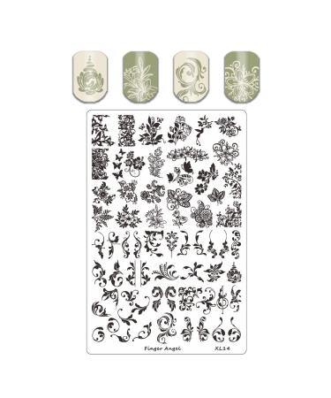 FingerAngel Stamping Plates Set - Nail Art Stamp Collection with Organizers | XL11-14 B - Buy Online on GoSupps.com