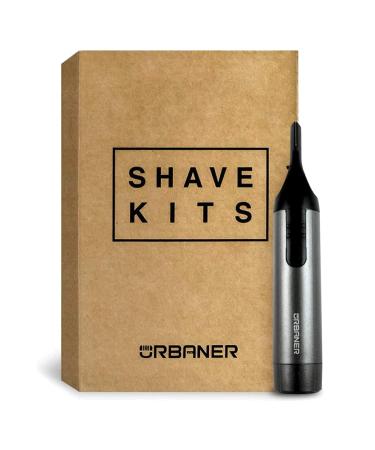 URBANER Battery Operated Waterproof Eyebrow Trimmer for Men Compact Electric Beard Razor Portable Facial Hair Clipper Safe Blade Lightweight Gifts MB-062