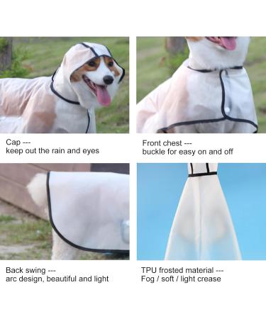 Lazyspace Hundred Coat | Transparent Waterproof Pet Rain Jacket for Small & Medium Dogs - Buy Online on GoSupps.com