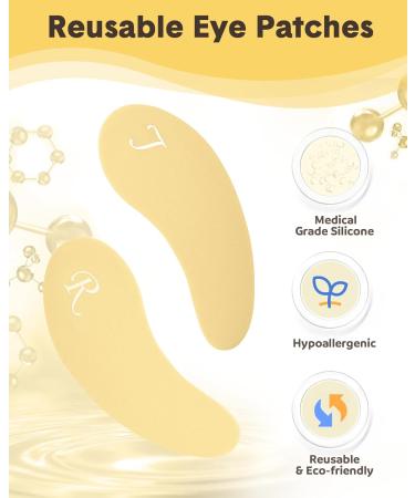 Lictin Reusable Silicone Eye Patches Firm & Lift Under Eye Treatment to Reduce Wrinkles & Fine Lines | Includes Metal Applicator & Tin Case - Buy Online on GoSupps.com