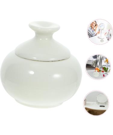 Housoutil cosmetics container Storage tank travel can mascara lip balm containers with lids skin care products cosmetic storage jar wax containers sample white cream cream jar 4.7x4.7cm White - Buy Online on GoSupps.com