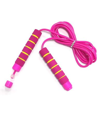 Kids Adjustable Jump Rope with Soft Foam Handles - Fun Outdoor Activity for Boys & Girls - Pink-Green - Buy Online on GoSupps.com