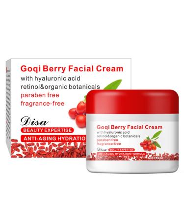 Wolfberry Facial Cream Anti-oxidant improve Tone Face Cream Hyaluronic Acid Moisturizing Anti-aging Firming Goji Berry Cream