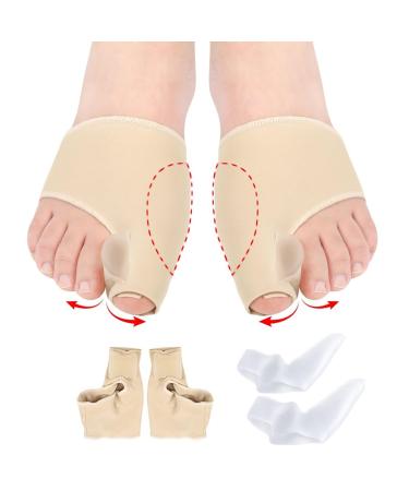 Vinmooog hallux valgus correction hallux valgus rail set toe spreader bale toe correction hallux valgus bandage toe separator hallux valgus correction rail with integrated silicone gel pad