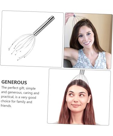 Tovinanna 1PC Silver Massage Claw Tool - Ultimate Scalp Massager for Relaxation & Glow - 28x7x7cm - Buy Online on GoSupps.com