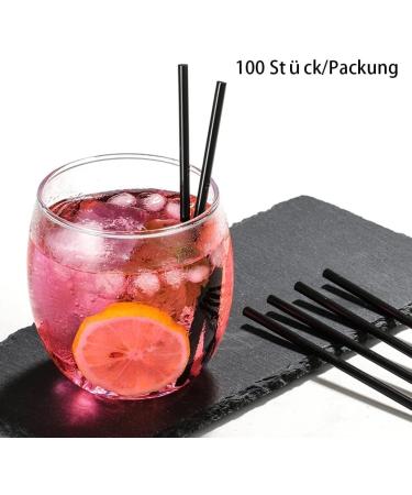 100pcs Jumbo Plastic Smoothie Straws Colorful Disposable Large Smoothie Straw Plastic Milkshake Straw (Black) - Buy Online on GoSupps.com