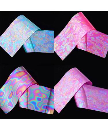 Besuso 10 Rolls Nail Foil Holographic Nail Art Foil Decals for Nails Fingernail Stickers - Buy Online on GoSupps.com