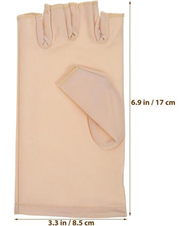 Beaupretty Anti UV Gloves Anti UV Gloves Anti Uv Gloves Uv Protection Gloves Uv Fingerless Sun Gloves Summer Outdoor Gloves Uv Glove for Gel Nail Lamp Beige - Buy Online on GoSupps.com