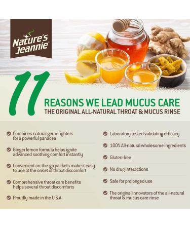 Gargle Away by Nature's Jeannie All Natural Mucus Care- Soothes Mucus Post Nasal Drip Persistent Cough 6 Packets Ginger Lemon Flavor 1 - Buy Online on GoSupps.com