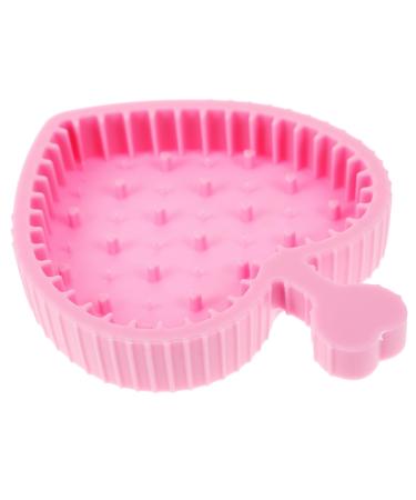 minkissy Makeup Brush Cleaning Pad Dryer Cleaner Gloves for Cleaning Makeup Foundation Brush Portable Brush Beauty Brush Cleaning Bowl Brush Cleaner Pink Foldable Makeup Pad 12x9cm Pink
