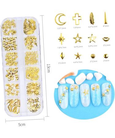 Healeved 3 Boxes Nail Decor Metal Flower Barrettes for Women Baby Silicone Shower Brush Rose Gold Spider Vein Nail Art Decoration Nail Gel Nail+polish Nail Art Ornaments Accessories Tool - Buy Online on GoSupps.com