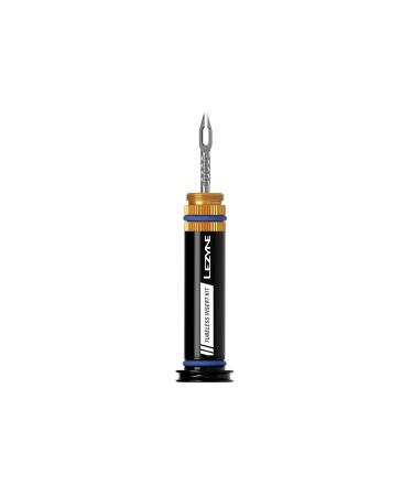 LEZYNE Tubeless Insert Tire Repair Kit for Bikes, Handlebar End Cap Multi-Tool, 5 Repair Strips and Tire Repair Tool, Compact, Bicycle Bar Plugs Small