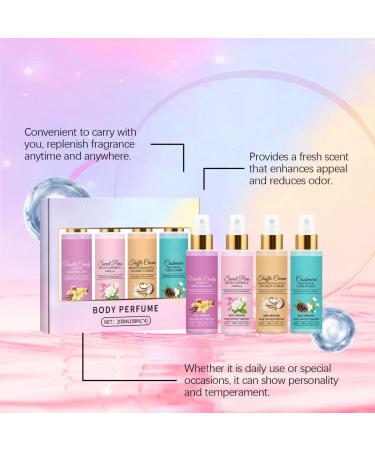 4Pcs Body Fragrance Mist Gift Set for Women Womens Body Spray Assorted Scents Travel Size 200ml/6.82fl.oz - Buy Online on GoSupps.com