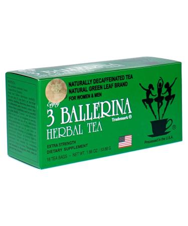 Ballerina Tea Extra Strength 36 Tea Bags - 2 Pack (18 Bags Each) - Energizing Herbal Drink - Buy Online on GoSupps.com