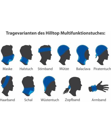 Hilltop 3x Motorcycle Multifunctional Headscarf & Bandana Set - Blue Wind Wheels for Men & Women | International Shipping Available - Buy Online on GoSupps.com