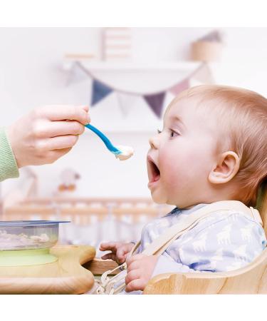 Lunekuck 6-Pack BPA-Free Silicone Baby Feeding Spoons - Soft Bent Design for Easy Weaning & Complementary Food for Toddlers & Infants - Buy Online on GoSupps.com