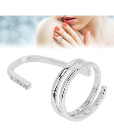 Decorative Nail Ring Fashion Fingertip Jewelry Nail Art Ring for Ladies Stylish Nail Accessories in Gold for Parties Weddings and Daily Wear (3050 platinum) - Buy Online on GoSupps.com