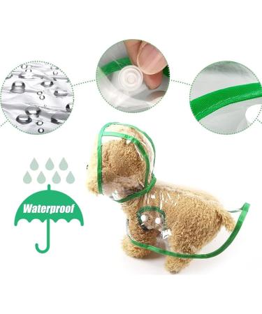 Buy Ssang Waterproof Dog Raincoat - Adjustable & Easy Wear Poncho Hoodie for Small & Medium Dogs & Cats - Rain & Windproof Green Medium - Buy Online on GoSupps.com