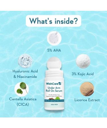 Wish'Care Underarm Roll On Serum-Underarm Lightening & Odour Control-50ml - Buy Online on GoSupps.com