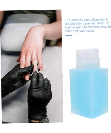 Beatifufu Nail Gel Polish Gel Nail Polish Plastic Travel Shampoo Bottle Cotton Ball 6x5x13cm Blue - Buy Online on GoSupps.com