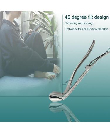Angled Head Toenail Clippers for Seniors Thick Nails Large Finger Nail Clippers with Metal Nail File Toenails Nail Cutter Trimmer for Men Women Seniors (Silver/2P-1) - Buy Online on GoSupps.com