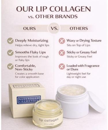 Nuovaderm Beauty Lip Collagen Primer 2 Pack (0.7 oz Each) Hydrating Lip Primer & Overnight Lip Mask Smooths Dry Lips Non-Sticky Lip Balm Base for Lipstick Day & Night Use - Buy Online on GoSupps.com