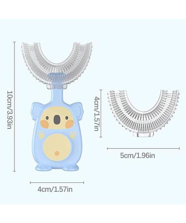 Buy 4-Pack Children U-Shaped Toothbrush | 360 Silicone Brush for All-Around Cleaning | Safe & Effective Oral Care in Orange & Blue - Buy Online on GoSupps.com