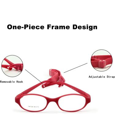 EnzoDate Baby Optical Glasses Frame with Strap - Flexible Infant Eyeglasses for Boys & Girls Size 40 | International Shipping - Buy Online on GoSupps.com