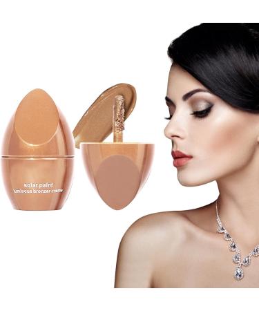 Face Bronzer Cream | Four Shades Bronzer Makeup Kit Glow Bronzer Glitter Illuminating Highlighters Makeup for Women Girls Face Glitter Makeup 01#light Gold With Pearlescent  - Buy Online on GoSupps.com