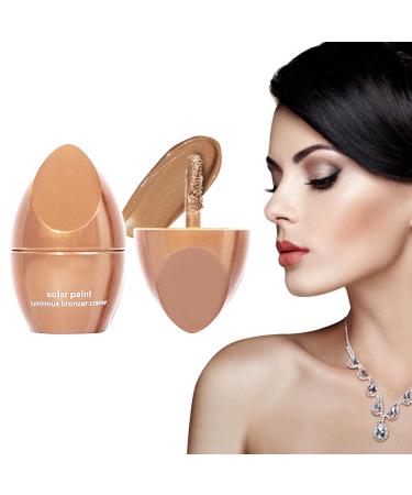 Contouring Shadow Makeup Set - Four Shades Highlighting Shade Longwear Makeup Set | Ultra-Smooth Water and Sweat-Resistant Shade Kit for Face Cheekbone 01#light Gold With Pearlescent