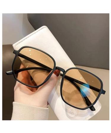 Zhenqi Anti Blue Ray Computer Gaming Glasses Anti Eye Strain Glasses with Lightweight Frame for Teens Men Women Black Tea