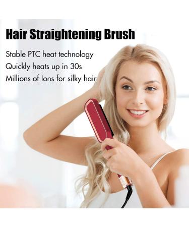 SK-1008 Hair Straightener Brush | 360 Swivel Cord | Adjustable Heat | Fast Heating | Silky Smooth Hair Styling Tool - Buy Online on GoSupps.com