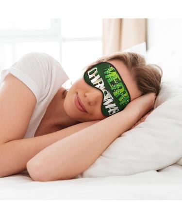 Merry Christmas Print Sleep Eye Mask - Soft Eye Cover Blindfold with Elastic Strap for Travel & Night Sleeping - Buy Online on GoSupps.com