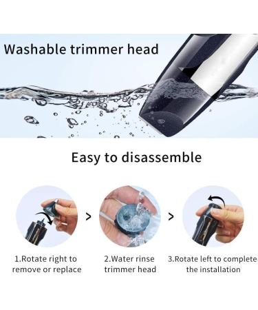 Portable Electric Nose and Ear Hair Trimmer for Men | IPX7 Waterproof with Stainless Blades - All-Purpose Grooming - Buy Online on GoSupps.com