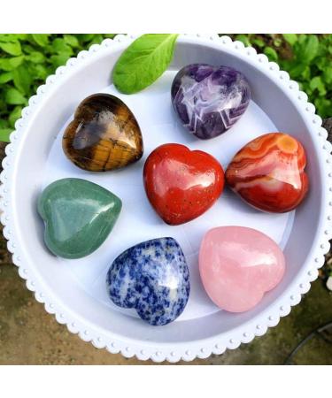 Specimen Healed Quartz Gemstones Natural Heart Crystals pedras para artesanato Reiki Stones Home Decor As a Gift FZUGEDRLI (Color : Tiger Eye Size : Approx 30mm) - Buy Online on GoSupps.com