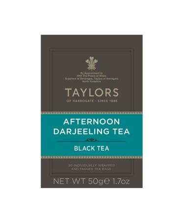 Taylors of Harrogate Afternoon Darjeeling - Th Noir D licat Sucr et Floral - 20 Sachets de Th