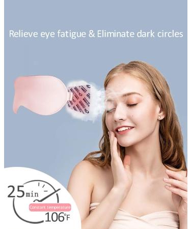 Alittlecloud Silk Sleep Eye Mask for Men & Women | Warm/Cold Steam for Dry, Tired Eyes | Pink | Alleviate Puffy Eyes & Dark Circles - Buy Online on GoSupps.com