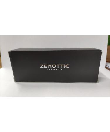 ZENOTTIC Anti-Blue Light Rectangular Reading Glasses for Men | UV 400 Protection | Includes Glasses Case | Brown/Gray | Perfect for PC TV & Gaming - Buy Online on GoSupps.com