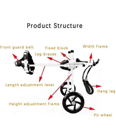 Dog Wheelchair for Back Legs Dog Cart Pet Wheelchair for Handicapped Hind Legs Small Dog Cat/Doggie/Puppy Walk Stainless Steel (Color : Blue Size : 03) Blue 3 - Buy Online on GoSupps.com