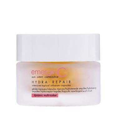 emerginC Hydra-Repair Intensive Topical Infusion Capsules - Moisturizing Face Serum Caps with Vitamin E + Ceramides for Dry Skin - Helps to Hydrate + Visibly Improve Skin Texture + Tone (40 Capsules)