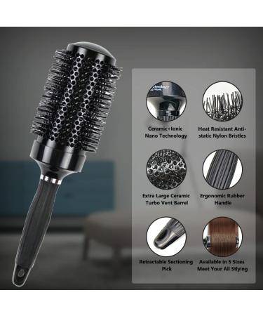 9PCS Hair Brush Set for Wet Long Thick Hair - Detangling Round & Paddle Brushes with Spray Bottle - Ideal for Wavy Curly Hair - Black (7 piece set) - Buy Online on GoSupps.com