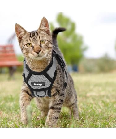Breakproof Cat Leash Set with Adjustable Soft Vest & Reflective Stripes | Gray XS Cat Dishes for Small Kittens - Buy Online on GoSupps.com