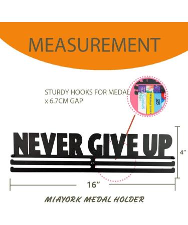 Miayork 20 Inch Matt Black Medal Holder Display Rack for Over 40 Medals - Sports Medal Hanger and Ribbon Display - Buy Online on GoSupps.com
