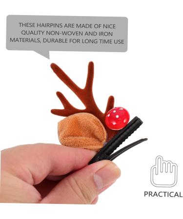 minkissy 6 Pairs Hairpin Holiday Hair Accessories Antlers Hair Pin Barrettes for Women Deer Hair Barrette Women Hair Clip Antler Decor Antlers Hair Clip Headband Foam Christmas Miss - Buy Online on GoSupps.com