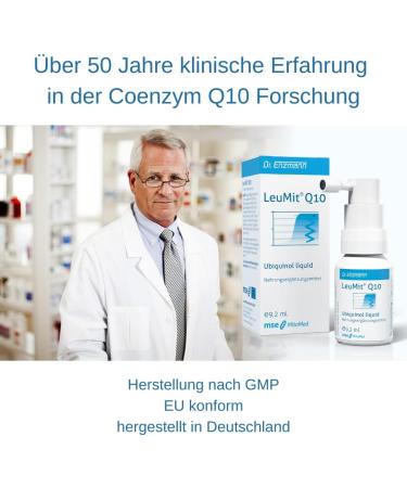 LeuMit Ubiquinol Liquid (9.2ml) - High Dose Vegan Coenzyme Q10 | Liposomal & Reduced | Dr. Enzmann - Buy Online on GoSupps.com