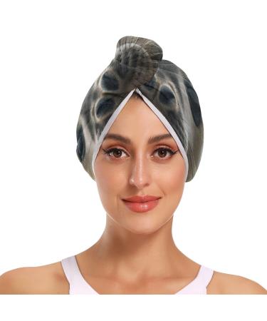 The Grey Seal Hair Towel 2 Pack Super Absorbent Hair Drying Towel Quick Dry Hair Turbans Head Towel with Button Twisty Wrap for Women Girls