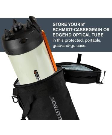 Celestron  8 Telescope Optical Tube Bag  Custom Carrying Case Fits Schmidt-Cassegrain and EdgeHD  Ultra-durable Protective Walls  Padded Straps for Easy Carry Padded Soft Case - 8" OTAs Tube Bag - Buy Online on GoSupps.com