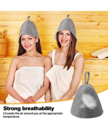 Udbrud Sauna Hut Set - 6 Piece Sauna Cap Mat & Glove for Men & Women | Reusable Felt Shower Hood - Buy Online on GoSupps.com