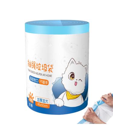 Drawstring Garbage Bag Thickened Trash Bag Portable Garbage Bags With Drawstring Household Waste Pouch For Home Toilet Bathroom 100 Thickened Waste Bags With Automatic Closing